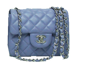 Chanel mini Classic Flap Bag Lavender Leather 1115 Silver Chain