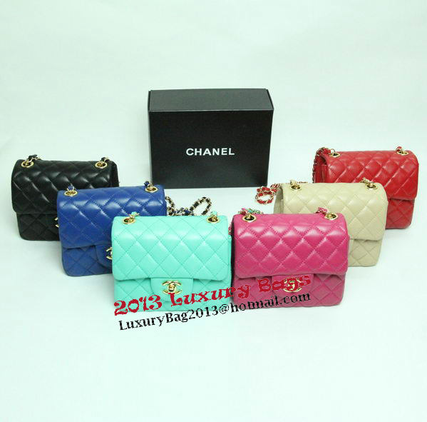 Chanel mini Classic Flap Bag Royal Leather 1115 Gold Chain Chanel mini Classic Flap Bag Royal Leather 1115 Gold Chain