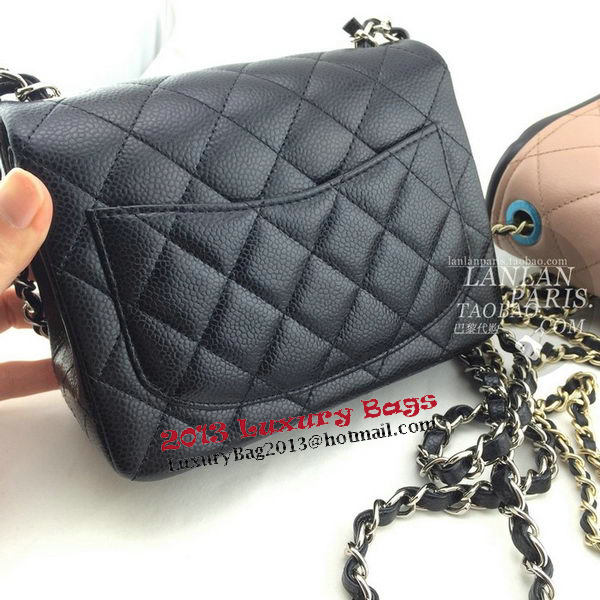 Chanel mini Classic Flap Bag Black Cannage Pattern 1115 Gold Chanel mini Classic Flap Bag Black Cannage Pattern 1115 Gold