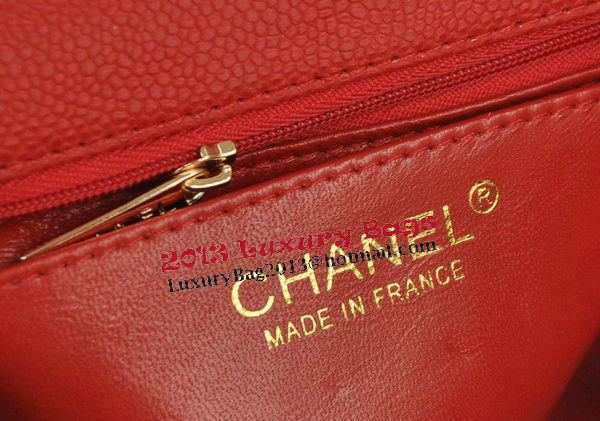 Chanel mini Classic Flap Bag Red Cannage Pattern 1115 Gold Chanel mini Classic Flap Bag Red Cannage Pattern 1115 Gold