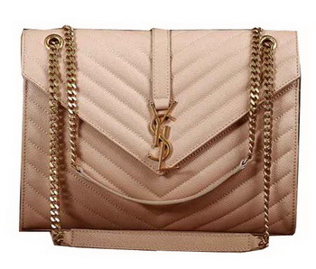 Saint Laurent Classic Monogramme Cannage Pattern Flap Bag Y5480 Apricot Saint Laurent Classic Monogramme Cannage Pattern Flap Bag Y5480 Apricot