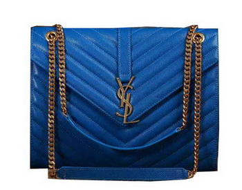 Saint Laurent Classic Monogramme Cannage Pattern Flap Bag Y5480 Blue Saint Laurent Classic Monogramme Cannage Pattern Flap Bag Y5480 Blue