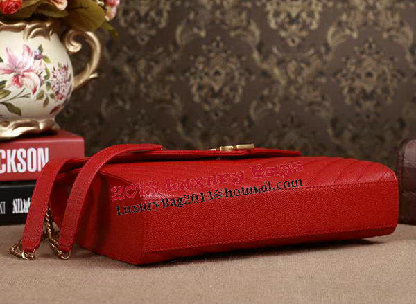 Saint Laurent Classic Monogramme Cannage Pattern Flap Bag Y5480 Red Saint Laurent Classic Monogramme Cannage Pattern Flap Bag Y5480 Red