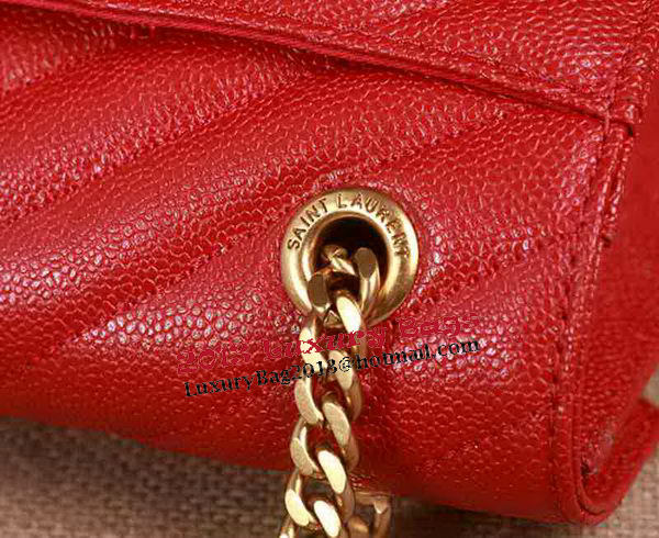 Saint Laurent Classic Monogramme Cannage Pattern Flap Bag Y5480 Red Saint Laurent Classic Monogramme Cannage Pattern Flap Bag Y5480 Red