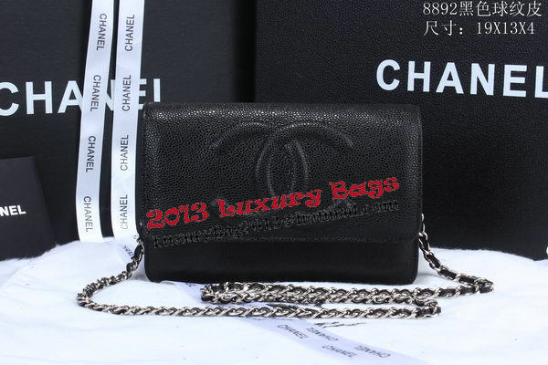 Chanel Cannage Pattern Leather Flap Shoulder Bag A8892 Black Chanel Cannage Pattern Leather Flap Shoulder Bag A8892 Black