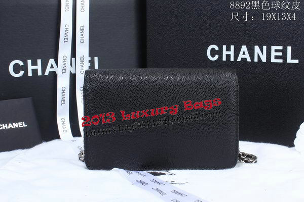 Chanel Cannage Pattern Leather Flap Shoulder Bag A8892 Black Chanel Cannage Pattern Leather Flap Shoulder Bag A8892 Black