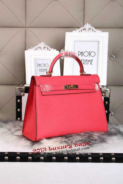 Hermes Kelly 32cm Shoulder Bags Grained Leather Red Hermes Kelly 32cm Shoulder Bags Grained Leather Red