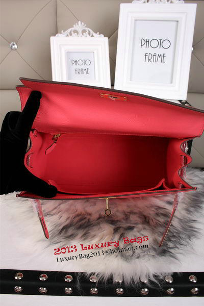 Hermes Kelly 32cm Shoulder Bags Grained Leather Red Hermes Kelly 32cm Shoulder Bags Grained Leather Red