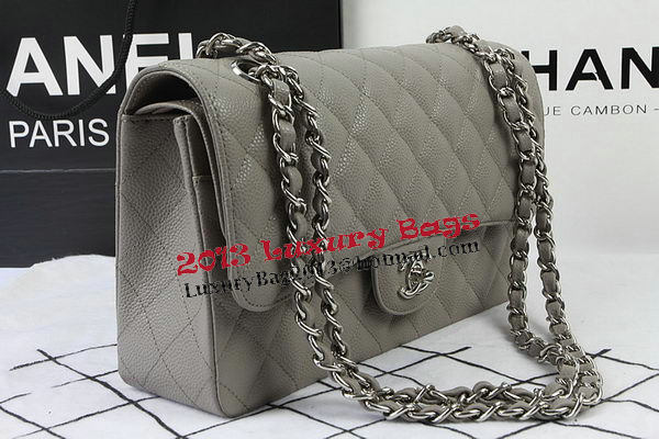 Chanel 2.55 Series Bags Grey Cannage Pattern Leather CFA1112 Silver Chanel 2.55 Series Bags Grey Cannage Pattern Leather CFA1112 Silver