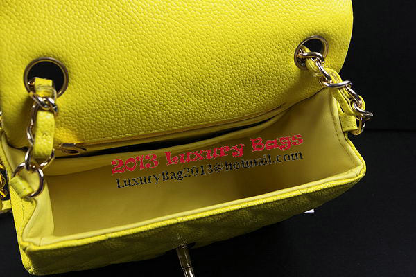 Chanel Classic MINI Flap Bag Lemon Cannage Pattern CF1115 Gold Chanel Classic MINI Flap Bag Lemon Cannage Pattern CF1115 Gold