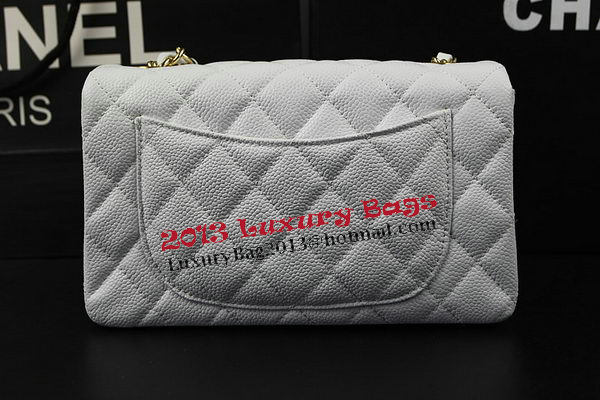 Chanel Classic MINI Flap Bag White Cannage Pattern CF1119 Gold Chanel Classic MINI Flap Bag White Cannage Pattern CF1119 Gold