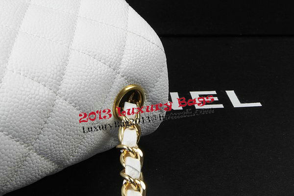Chanel Classic MINI Flap Bag White Cannage Pattern CF1119 Gold Chanel Classic MINI Flap Bag White Cannage Pattern CF1119 Gold
