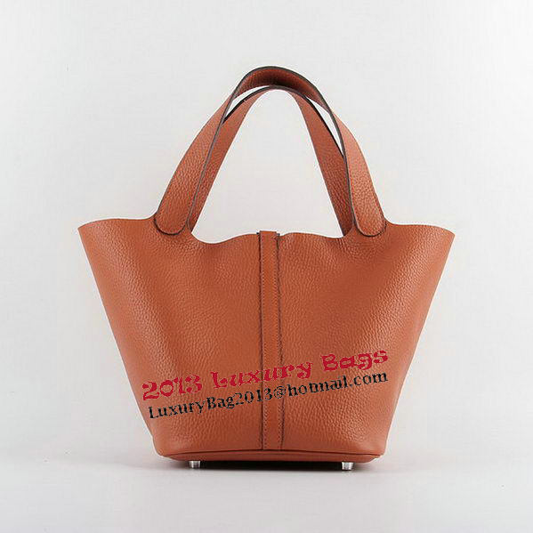 Hermes Picotin Lock MM Bags Clemence Leather H8616 Orange Hermes Picotin Lock MM Bags Clemence Leather H8616 Orange