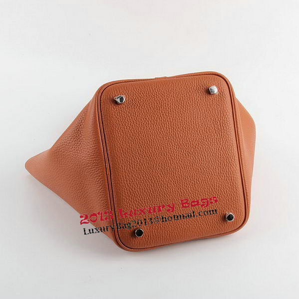 Hermes Picotin Lock MM Bags Clemence Leather H8616 Orange Hermes Picotin Lock MM Bags Clemence Leather H8616 Orange