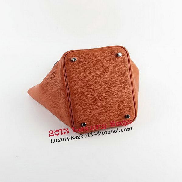 Hermes Picotin Lock PM Bags Clemence Leather H8615 Orange Hermes Picotin Lock PM Bags Clemence Leather H8615 Orange