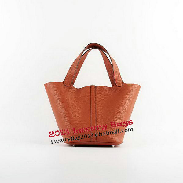 Hermes Picotin Lock PM Bags Clemence Leather H8615 Orange Hermes Picotin Lock PM Bags Clemence Leather H8615 Orange