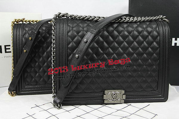 Boy Chanel Flap Shoulder Bag Original Cannage Pattern A67087 Black Boy Chanel Flap Shoulder Bag Original Cannage Pattern A67087 Black