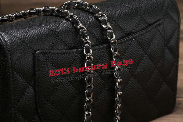 Chanel mini Flap Bag A33814 Black Cannage Pattern Silver Chanel mini Flap Bag A33814 Black Cannage Pattern Silver