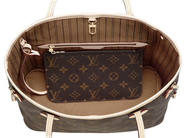 LOUIS VUITTON M41000 MONOGRAM CANVAS NEVERFULL PM BEIGE LOUIS VUITTON M41000 MONOGRAM CANVAS NEVERFULL PM BEIGE