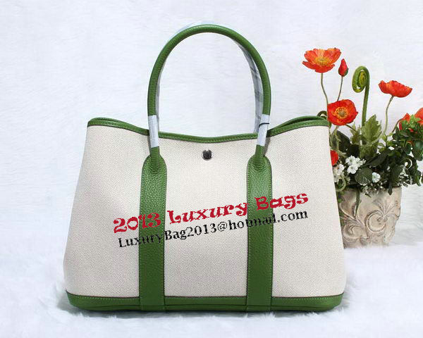 Hermes Garden Party 36cm Tote Bag Canvas Green Hermes Garden Party 36cm Tote Bag Canvas Green