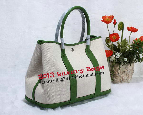 Hermes Garden Party 36cm Tote Bag Canvas Green Hermes Garden Party 36cm Tote Bag Canvas Green