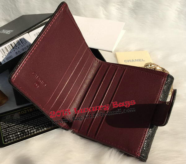 Chanel Matelasse Bi-Fold Wallet Cannage Patterns A48980 Black Chanel Matelasse Bi-Fold Wallet Cannage Patterns A48980 Black