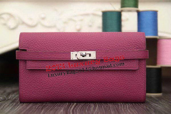 Hermes Kelly Wallet Togo Leather Bi-Fold Purse HA708W Peach Hermes Kelly Wallet Togo Leather Bi-Fold Purse HA708W Peach