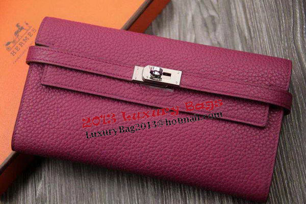 Hermes Kelly Wallet Togo Leather Bi-Fold Purse HA708W Peach Hermes Kelly Wallet Togo Leather Bi-Fold Purse HA708W Peach