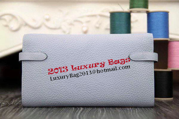 Hermes Kelly Wallet Togo Leather Bi-Fold Purse HA708W SkyBlue Hermes Kelly Wallet Togo Leather Bi-Fold Purse HA708W SkyBlue