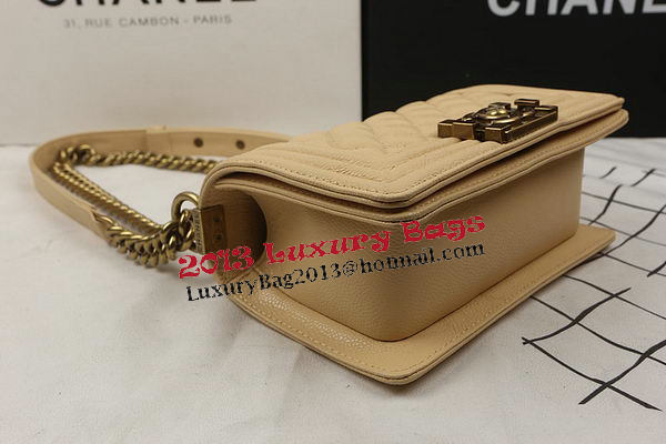 Boy Chanel mini Flap Bag Apricot Cannage Pattern A67025 Gold Boy Chanel mini Flap Bag Apricot Cannage Pattern A67025 Gold