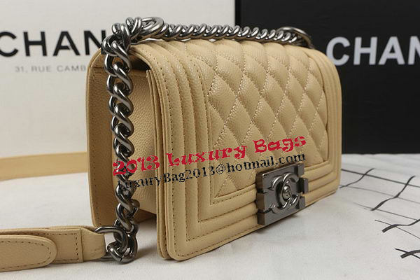 Boy Chanel mini Flap Bag Apricot Cannage Pattern A67025 Silver Boy Chanel mini Flap Bag Apricot Cannage Pattern A67025 Silver