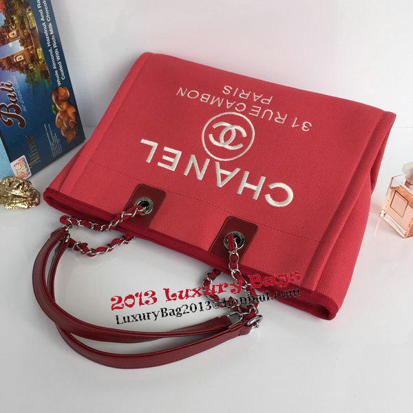 Chanel Medium Canvas Tote Shopping Bag A68045 Rose Chanel Medium Canvas Tote Shopping Bag A68045 Rose