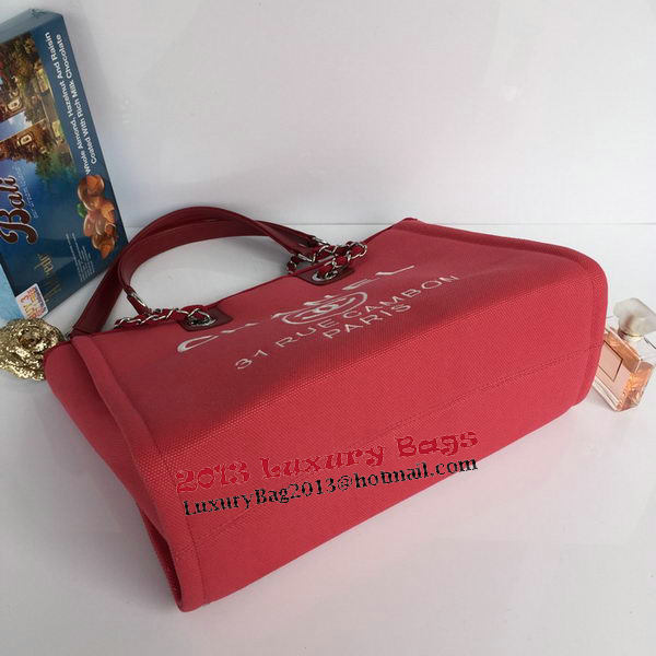 Chanel Medium Canvas Tote Shopping Bag A68045 Rose Chanel Medium Canvas Tote Shopping Bag A68045 Rose