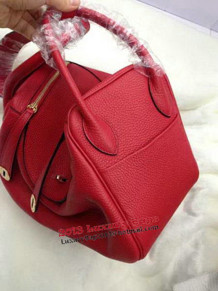 Hermes Lindy 30CM Red Leather Shoulder Bag HLD30 Gold Hermes Lindy 30CM Red Leather Shoulder Bag HLD30 Gold