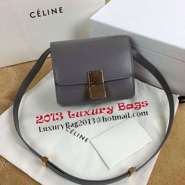 Celine Classic Box mini Flap Bag Smooth Leather C11041T Grey Celine Classic Box mini Flap Bag Smooth Leather C11041T Grey