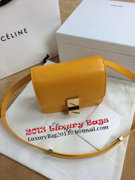 Celine Classic Box mini Flap Bag Smooth Leather C11041T Yellow Celine Classic Box mini Flap Bag Smooth Leather C11041T Yellow