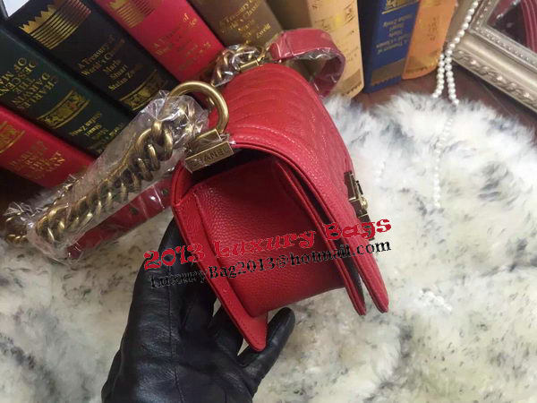Boy Chanel Flap Shoulder Bag Cannage Pattern A67085 Red Boy Chanel Flap Shoulder Bag Cannage Pattern A67085 Red