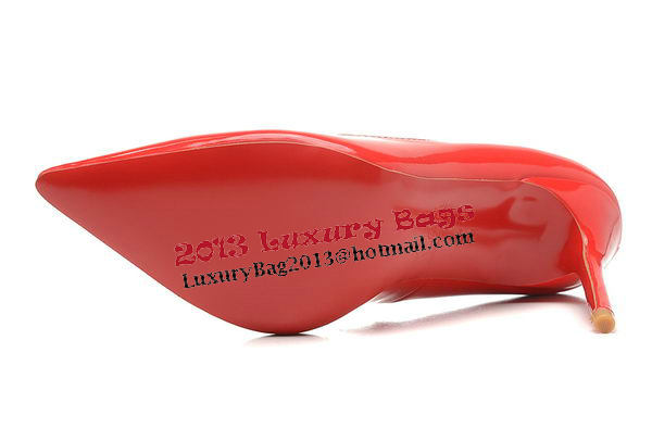 Christian Louboutin 100mm Pump Patent Leather CL1493 Red Christian Louboutin 100mm Pump Patent Leather CL1493 Red