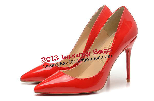 Christian Louboutin 100mm Pump Patent Leather CL1493 Red Christian Louboutin 100mm Pump Patent Leather CL1493 Red