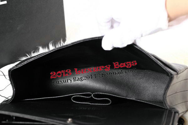 Chanel 2.55 Series Flap Bag Sheepskin Chevron Quilting A1112 Black Chanel 2.55 Series Flap Bag Sheepskin Chevron Quilting A1112 Black