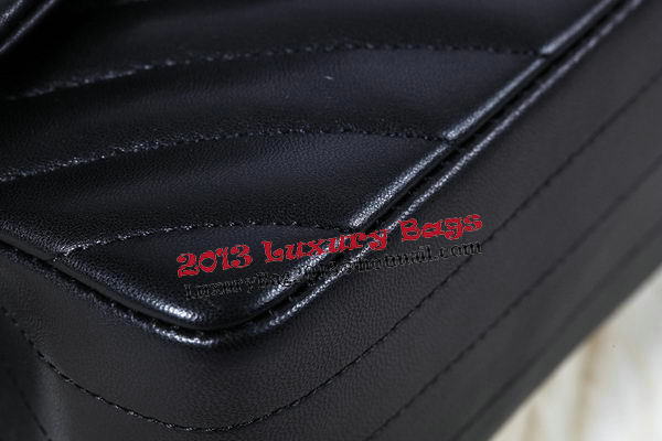 Chanel 2.55 Series Flap Bag Sheepskin Chevron Quilting A1112 Black Chanel 2.55 Series Flap Bag Sheepskin Chevron Quilting A1112 Black