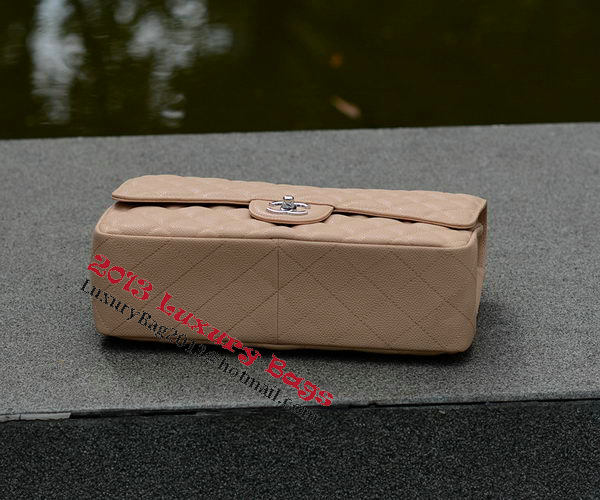 Chanel Jumbo Quilted Classic Flap Bag Apricot Cannage Patterns A58600 Silver Chanel Jumbo Quilted Classic Flap Bag Apricot Cannage Patterns A58600 Silver