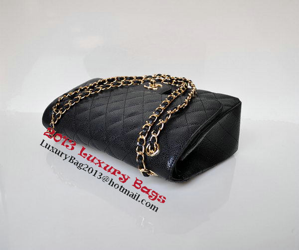 Chanel Jumbo Quilted Classic Flap Bag Black Cannage Patterns A58600 Gold Chanel Jumbo Quilted Classic Flap Bag Black Cannage Patterns A58600 Gold