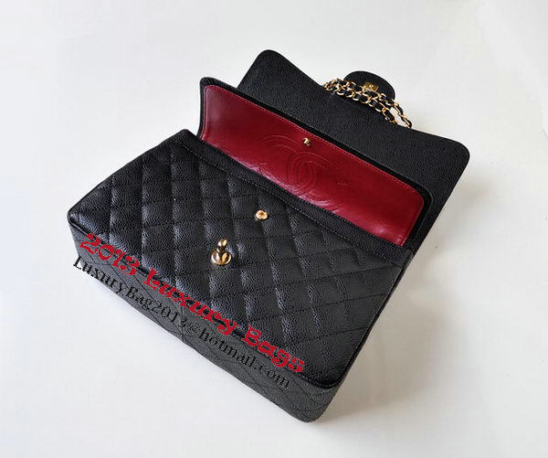 Chanel Jumbo Quilted Classic Flap Bag Black Cannage Patterns A58600 Gold Chanel Jumbo Quilted Classic Flap Bag Black Cannage Patterns A58600 Gold