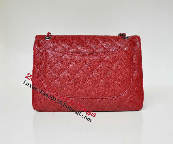 Chanel Jumbo Quilted Classic Flap Bag Burgundy Cannage Patterns A58600 Silver Chanel Jumbo Quilted Classic Flap Bag Burgundy Cannage Patterns A58600 Silver