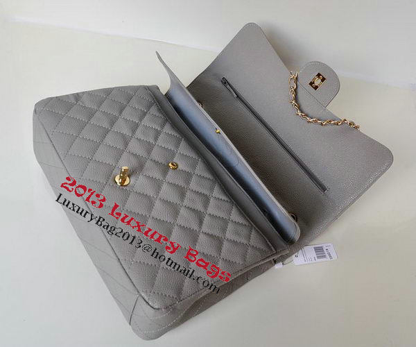 Chanel Maxi Quilted Classic Flap Bag Grey Cannage Patterns A58601 Gold Chanel Maxi Quilted Classic Flap Bag Grey Cannage Patterns A58601 Gold