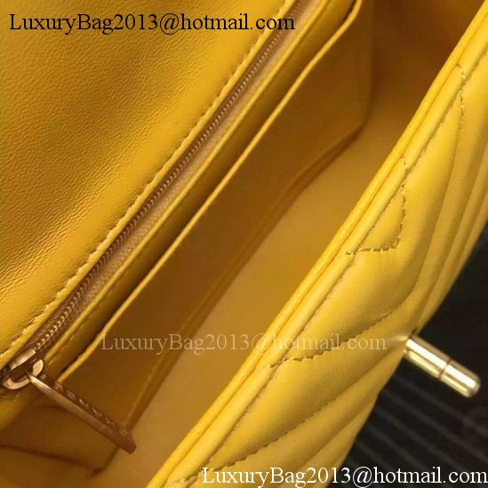 Chanel Classic mini Flap Bag Chevron Sheepskin Leather A68748 Yellow Chanel Classic mini Flap Bag Chevron Sheepskin Leather A68748 Yellow