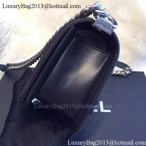 Chanel Boy Flap Shoulder Bag Black Python Leather A66094 Silver Chanel Boy Flap Shoulder Bag Black Python Leather A66094 Silver