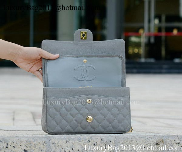 Chanel 2.55 Series Flap Bag Grey Cannage Pattern A1112 Gold Chanel 2.55 Series Flap Bag Grey Cannage Pattern A1112 Gold