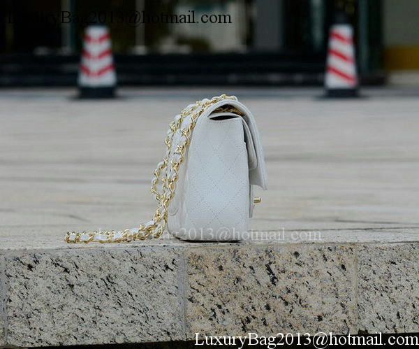 Chanel 2.55 Series Flap Bag White Cannage Pattern A1112 Gold Chanel 2.55 Series Flap Bag White Cannage Pattern A1112 Gold